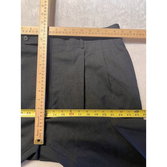 Vintage Y2K Stafford 44R 38x30 Dark Gray Worsted Wool Mens Business Suit NOS - Picture 14 of 16